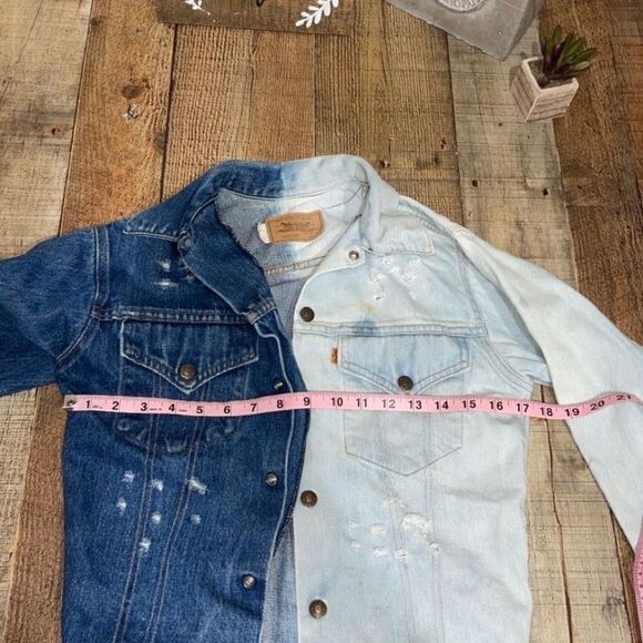 Vintage Levis Orange Tab Denim Jacket Bleach - Picture 12 of 12